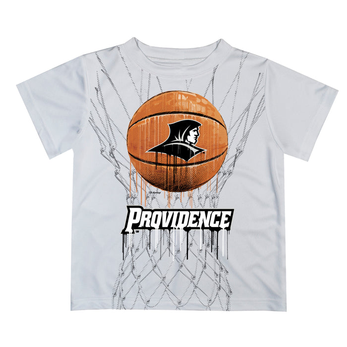 Providence Friars Original Dripping Basketball White T-Shirt by Vive La Fete