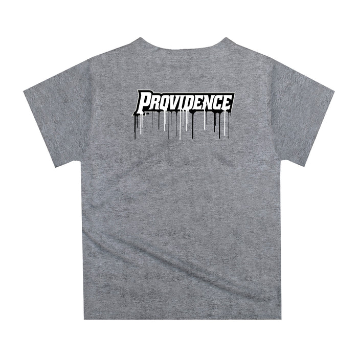 Providence Friars Original Dripping Basketball Heather Gray T-Shirt by Vive La Fete - Vive La Fête - Online Apparel Store
