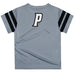 Providence Friars Vive La Fete Boys Game Day Gray Short Sleeve Tee with Stripes on Sleeves - Vive La Fête - Online Apparel Store