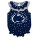 Penn State Nittany Lions Swirls Navy Sleeveless Ruffle Onesie Logo Bodysuit