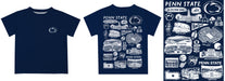 Penn State Nittany Lions Hand Sketched Vive La Fete Impressions Artwork Boys Navy Short Sleeve Tee Shirt - Vive La Fête - Online Apparel Store
