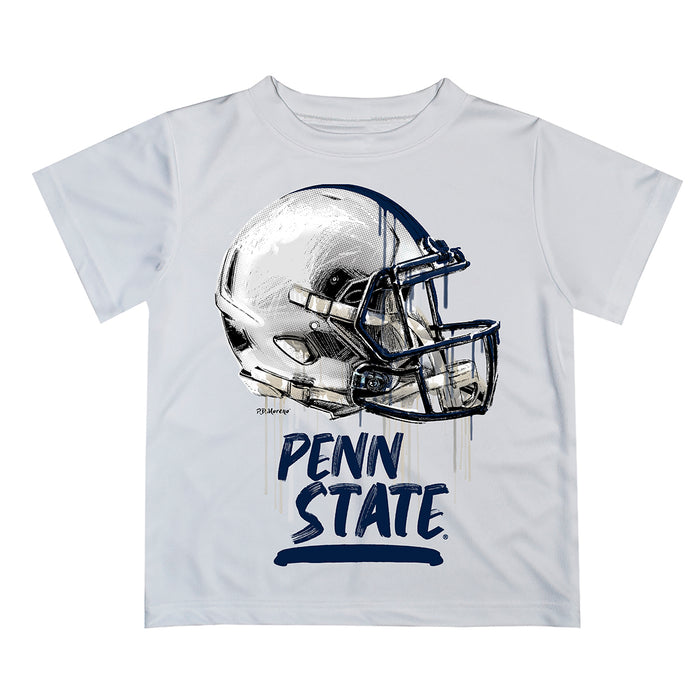 drippy football helmets Penn State Nittany Lions Original Dripping Football Helmet T-Shirt by White - 24M - High Quality Apparels