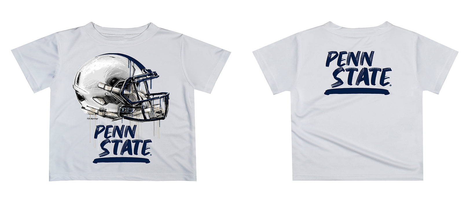 Penn State Nittany Lions Original Dripping Football Helmet T-Shirt by Vive La Fete - Vive La Fête - Online Apparel Store
