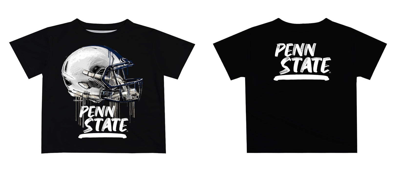 Penn State Nittany Lions Original Dripping Football Helmet T-Shirt by Vive La Fete - Vive La Fête - Online Apparel Store