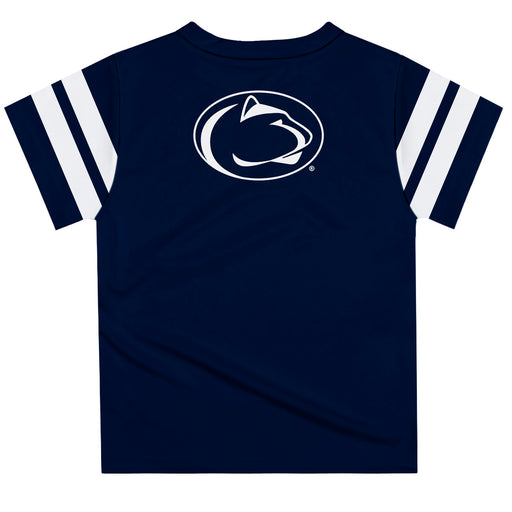 Penn State Nittany Lions Vive La Fete Boys Game Day Navy Short Sleeve Tee with Stripes on Sleeves - Vive La Fête - Online Apparel Store