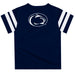 Penn State Nittany Lions Vive La Fete Boys Game Day Navy Short Sleeve Tee with Stripes on Sleeves - Vive La Fête - Online Apparel Store