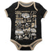 Purdue University Boilermakers Hand Sketched Vive La Fete Impressions Artwork Infant Black Short Sleeve Onesie Bodysuit