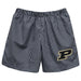 Purdue University Boilermakers Embroidered Black Gingham Pull On Short