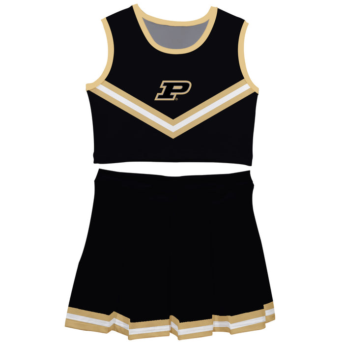 Purdue University Boilermakers Vive La Fete Game Day Black Sleeveless Chearleader Set