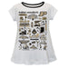 Purdue University Boilermakers Hand Sketched Vive La Fete Impressions Artwork White Short Sleeve Top