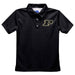 Purdue University Boilermakers Embroidered Black Short Sleeve Polo Box Shirt