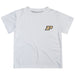 Purdue University Boilermakers Hand Sketched Vive La Fete Impressions Artwork Boys White Short Sleeve Tee Shirt