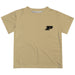 Purdue University Boilermakers Hand Sketched Vive La Fete Impressions Artwork Boys Gold Short Sleeve Tee Shirt