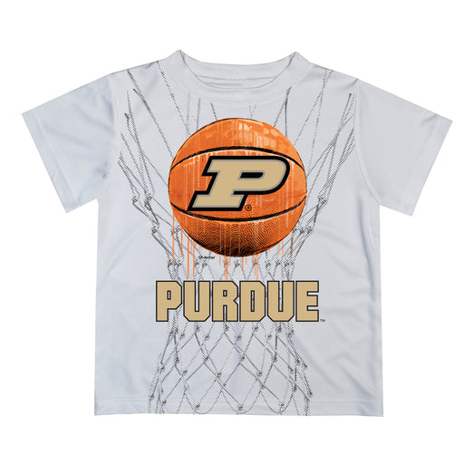 Purdue University Boilermakers Original Dripping Ball White T-Shirt by Vive La Fete