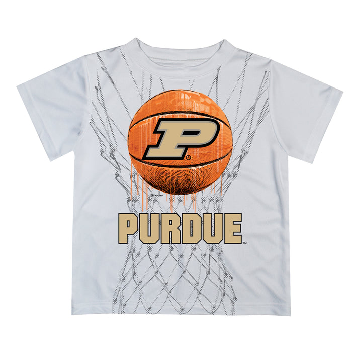 Purdue University Boilermakers Original Dripping Ball White T-Shirt by Vive La Fete