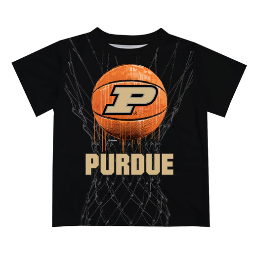 Purdue University Boilermakers Original Dripping Ball Black T-Shirt by Vive La Fete