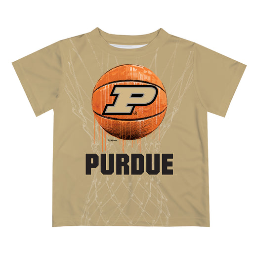 Purdue University Boilermakers Original Dripping Ball Beige T-Shirt by Vive La Fete