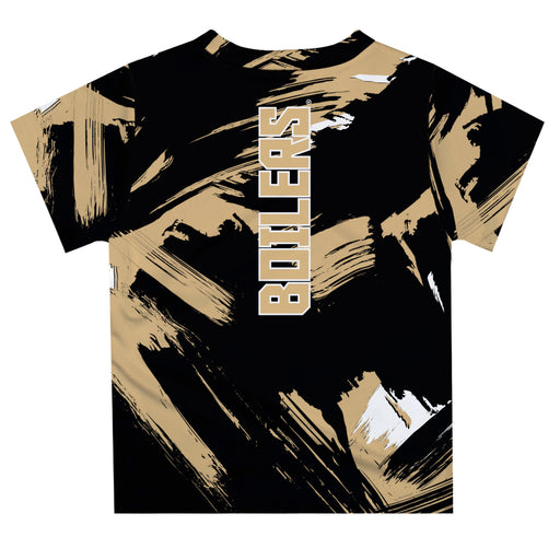 Purdue University Boilermakers Vive La Fete Boys Game Day Black Short Sleeve Tee Paint Brush - Vive La Fête - Online Apparel Store