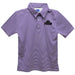 Prairie View A&M University Panthers PVAMU Embroidered Purple Stripes Short Sleeve Polo Box Shirt