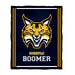 Quinnipiac University Bobcats Vive La Fete Kids Game Day Navy Plush Soft Minky Blanket 36 x 48 Mascot