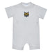 Quinnipiac University Bobcats Embroidered White Knit Short Sleeve Boys Romper