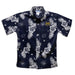 Quinnipiac University Bobcats Navy Hawaiian Short Sleeve Button Down Shirt