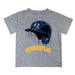 Quinnipiac Bobcats Original Dripping Baseball Helmet Heather Gray T-Shirt by Vive La Fete