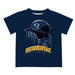 Quinnipiac Bobcats Original Dripping Baseball Helmet Navy T-Shirt by Vive La Fete