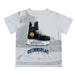 Quinnipiac Bobcats Original Dripping Hockey White T-Shirt by Vive La Fete
