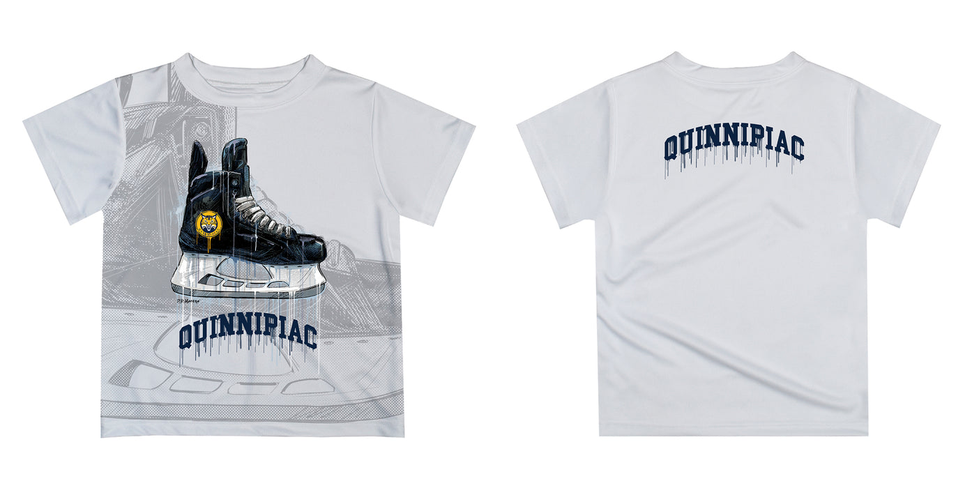 Quinnipiac Bobcats Original Dripping Hockey Gold T-Shirt by Vive La Fete - Vive La Fête - Online Apparel Store