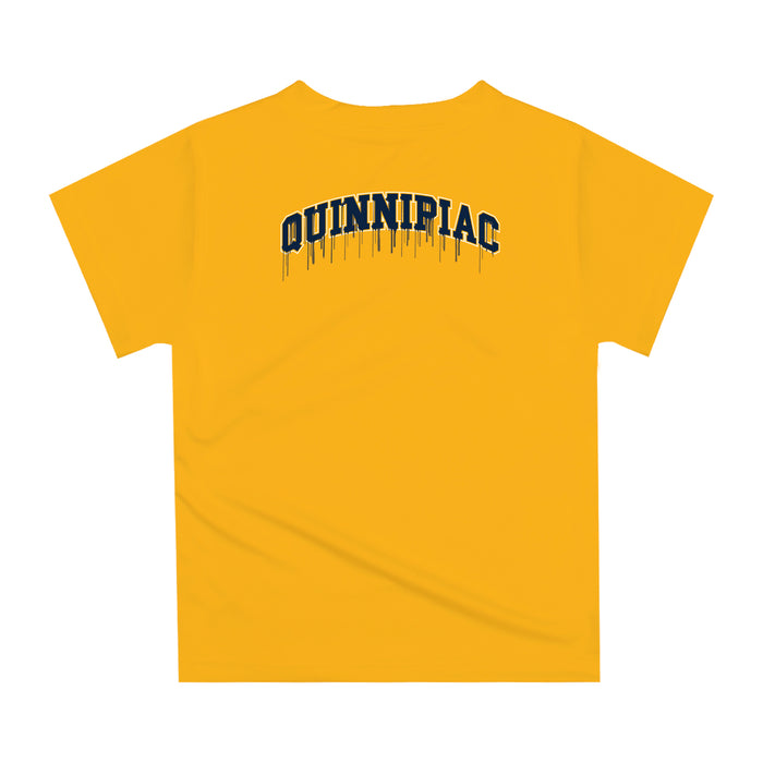 Quinnipiac Bobcats Original Dripping Hockey Gold T-Shirt by Vive La Fete - Vive La Fête - Online Apparel Store