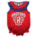 Radford Highlanders Swirls Red Sleeveless Ruffle Onesie Logo Bodysuit