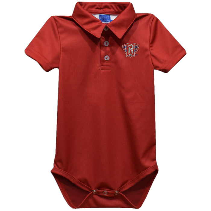 Radford University Highlanders Embroidered Red Solid Knit Polo Onesie