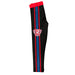 Radford University Highlanders Vive La Fete Girls Game Day Black with Red Stripes Leggings Tights