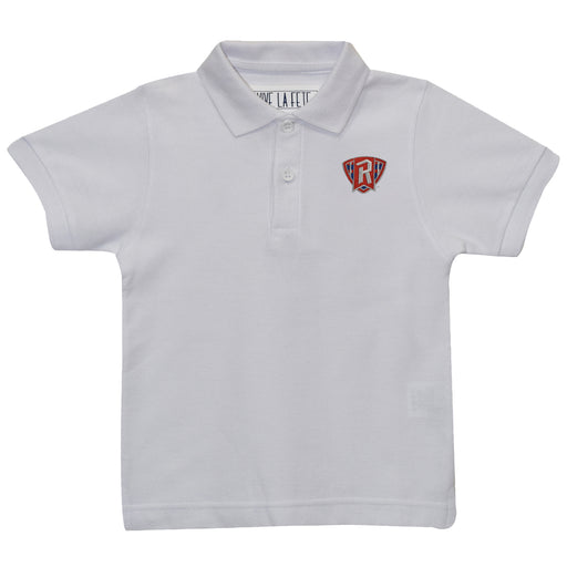 Radford University Highlanders Embroidered White Short Sleeve Polo Box Shirt