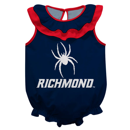 Richmond Spiders Blue Sleeveless Ruffle Onesie Logo Bodysuit