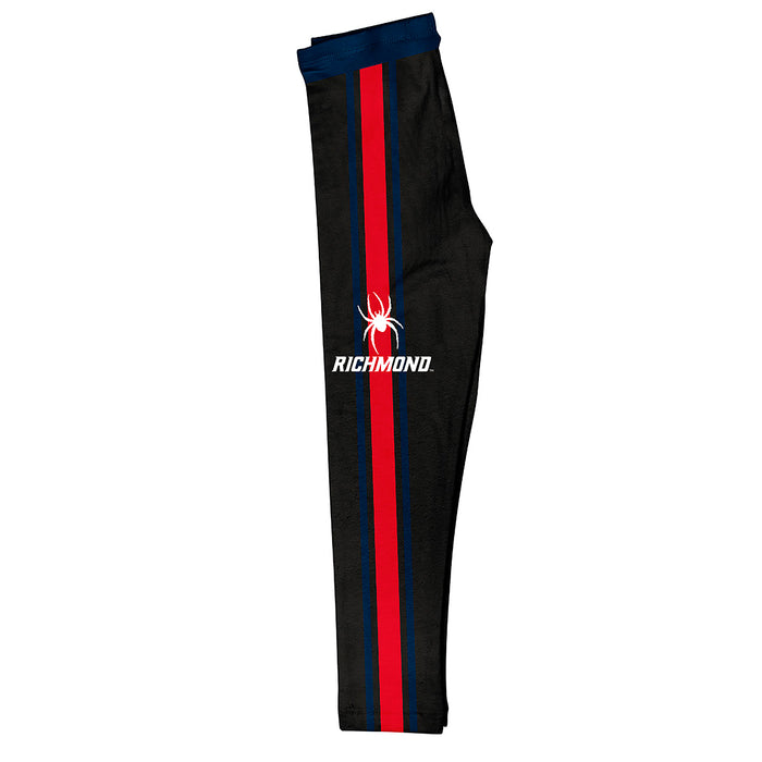 University of Richmond Spiders Vive La Fete Girls Game Day Black with Blue Stripes Leggings Tights
