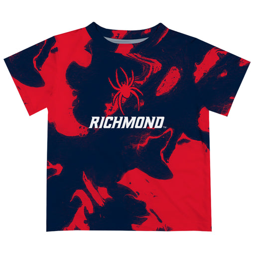 University of Richmond Spiders Vive La Fete Marble Boys Game Day Blue Short Sleeve Tee