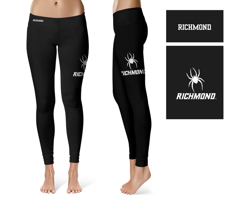 Richmond Spiders Vive La Fete Collegiate Large Logo on Thigh Women Black Yoga Leggings 2.5 Waist Tights - Vive La Fête - Online Apparel Store