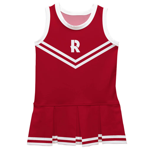Rose Hulman Fightin' Engineers Vive La Fete Game Day Maroon Sleeveless Cheerleader Dress