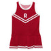 Rose Hulman Fightin' Engineers Vive La Fete Game Day Maroon Sleeveless Cheerleader Dress