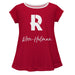 Rose Hulman Fightin' Engineers Vive La Fete Girls Game Day Short Sleeve Maroon Top with School Logo and Name