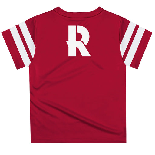 Rose Hulman Fightin' Engineers Vive La Fete Boys Game Day Maroon Short Sleeve Tee with Stripes on Sleeves - Vive La Fête - Online Apparel Store