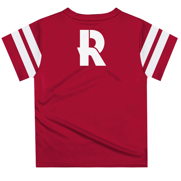 Rose Hulman Fightin' Engineers Vive La Fete Boys Game Day Maroon Short Sleeve Tee with Stripes on Sleeves - Vive La Fête - Online Apparel Store
