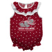 Rose Hulman Fightin' Engineers Swirls Maroon Sleeveless Ruffle Onesie Logo Bodysuit