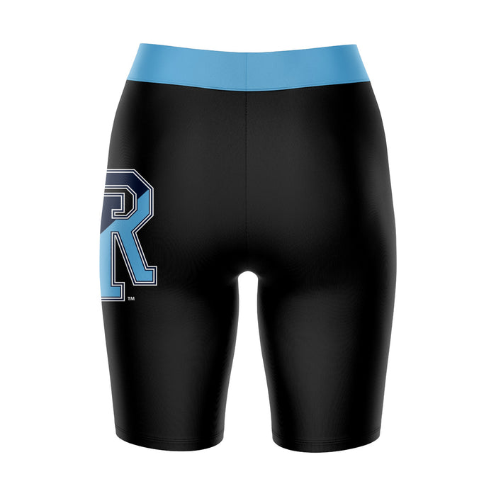 Rhode Island Rams Vive La Fete Game Day Logo on Thigh and Waistband Black and Light Blue Women Bike Short 9 Inseam" - Vive La Fête - Online Apparel Store