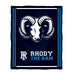 Rhode Island Rams Vive La Fete Kids Game Day Navy Plush Soft Minky Blanket 36 x 48 Mascot