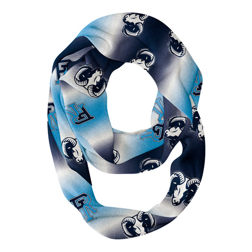 Rhode Island Rams Vive La Fete All Over Logo Game Day Collegiate Women Ultra Soft Knit Infinity Scarf