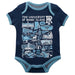 Rhode Island Rams Hand Sketched Vive La Fete Impressions Artwork Infant Navy Short Sleeve Onesie Bodysuit