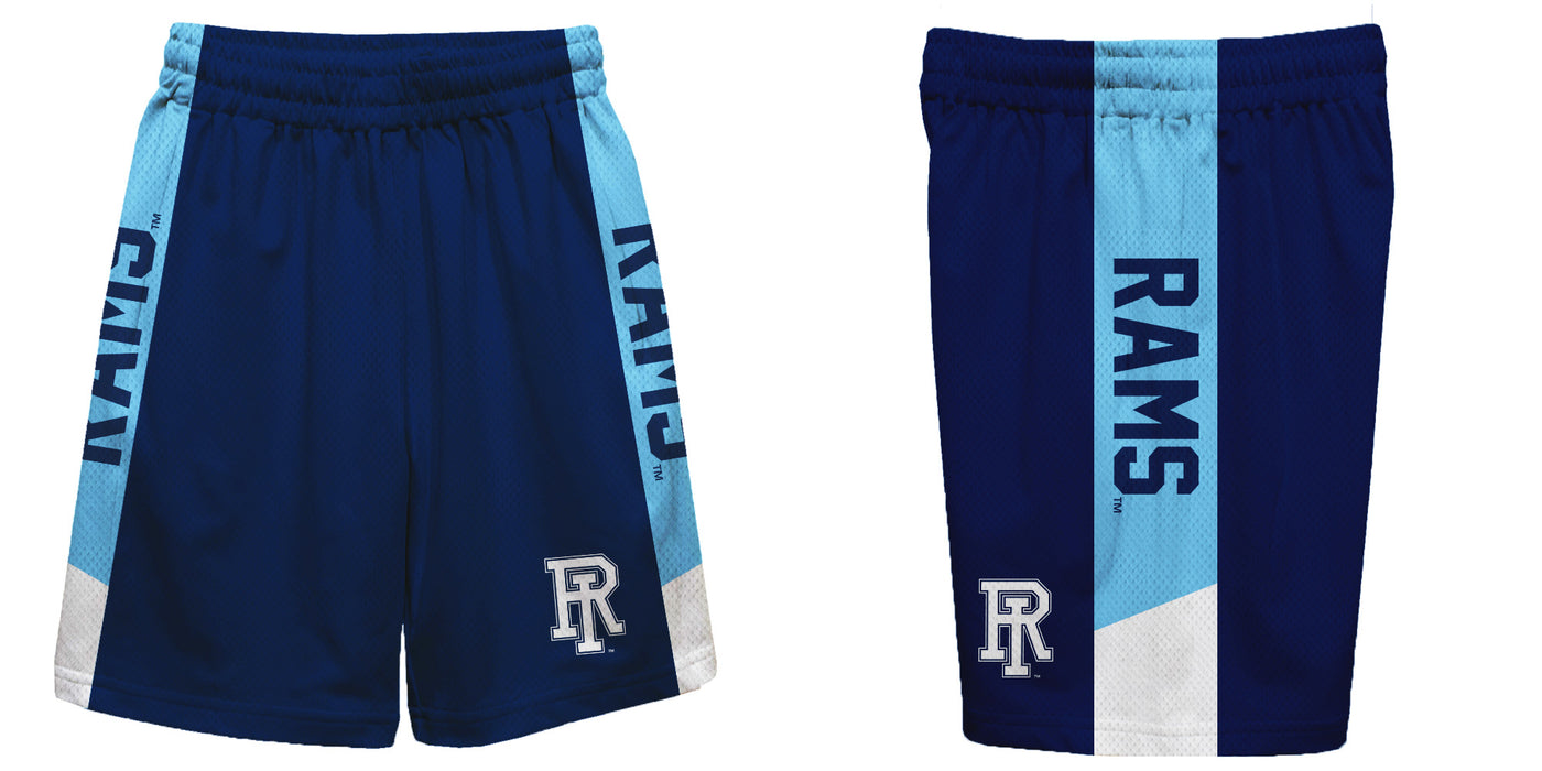 Rhode Island Rams Vive La Fete Game Day Navy Stripes Boys Solid Blue Athletic Mesh Short - Vive La Fête - Online Apparel Store